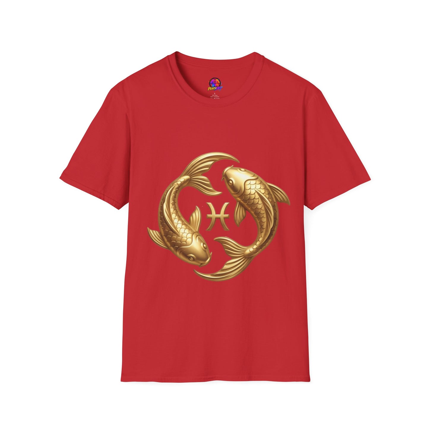 Pisces Gold Fish T-Shirt — Zodiac Symbol Astrology Tee