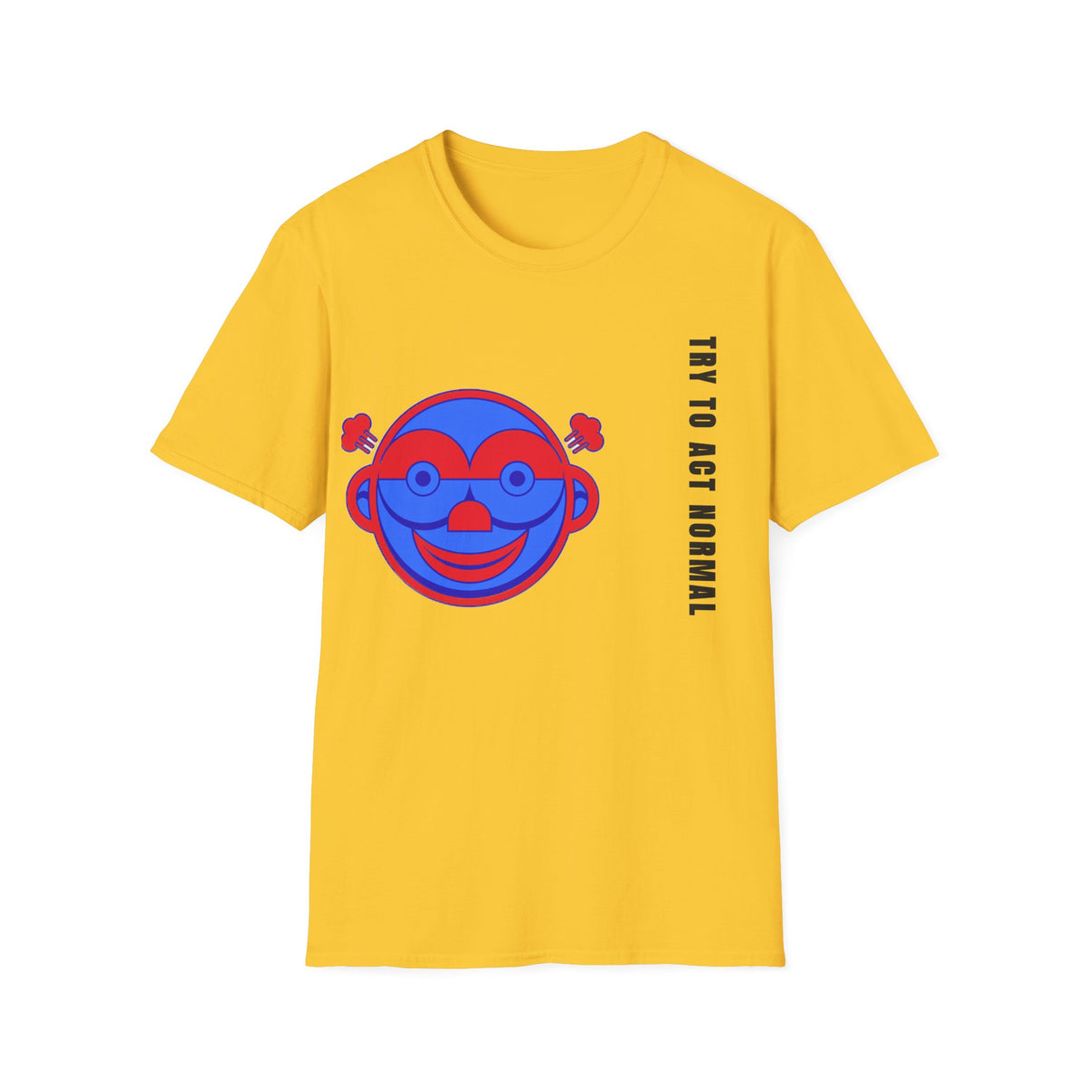 Peekaboo Monkey T-Shirt — Retro Red & Blue Cartoon Graphic Tee - Trending Now - September 2026
