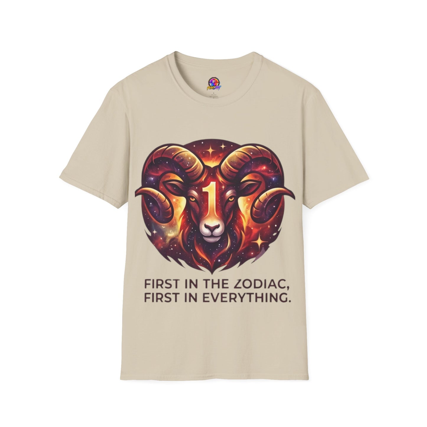 Aries Zodiac Ram Graphic T-Shirt — 'First in the Zodiac' Astrology Tee