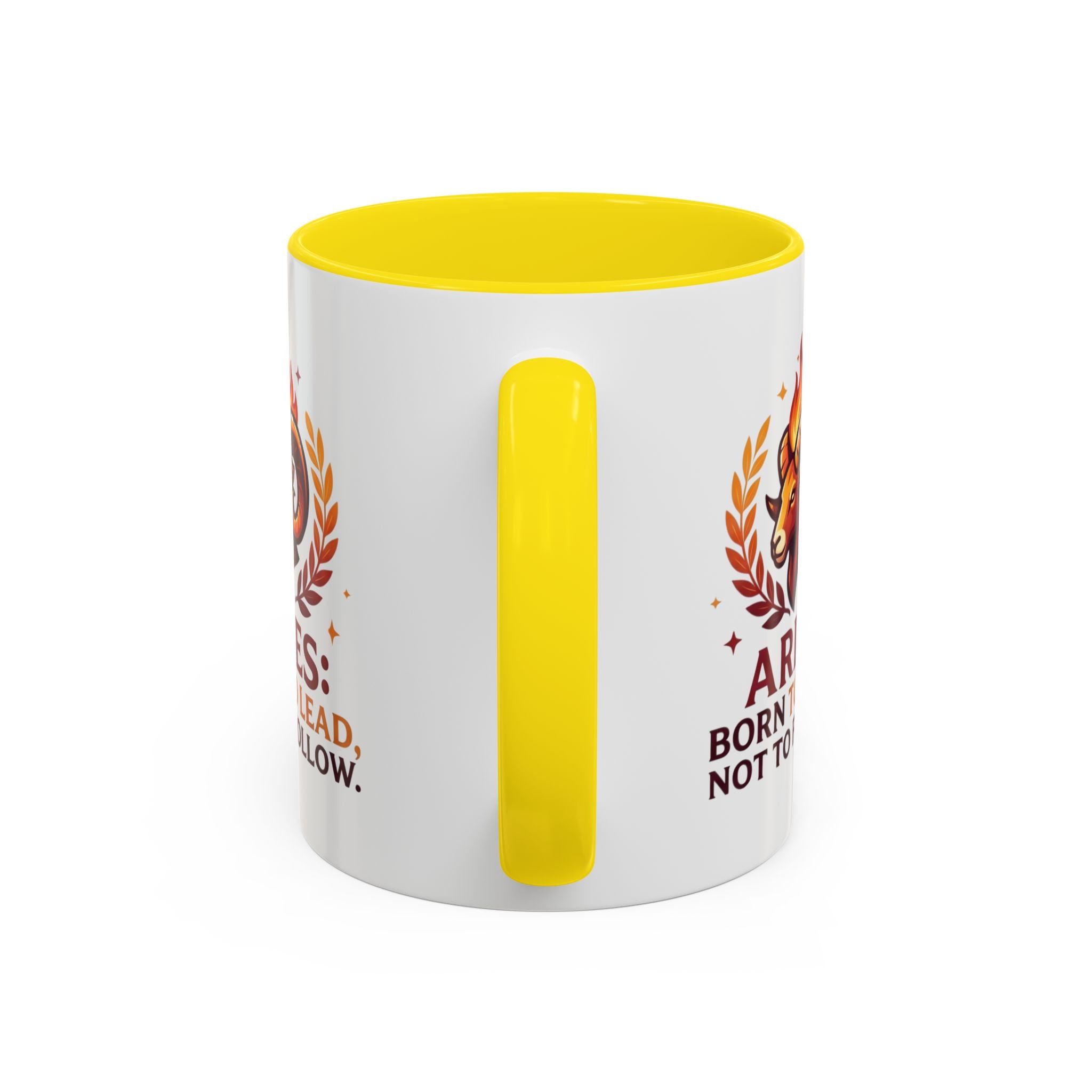 Aries Coffee Mug — "Aries: Born to Lead, Not to Follow" Zodiac Astrology Gift
