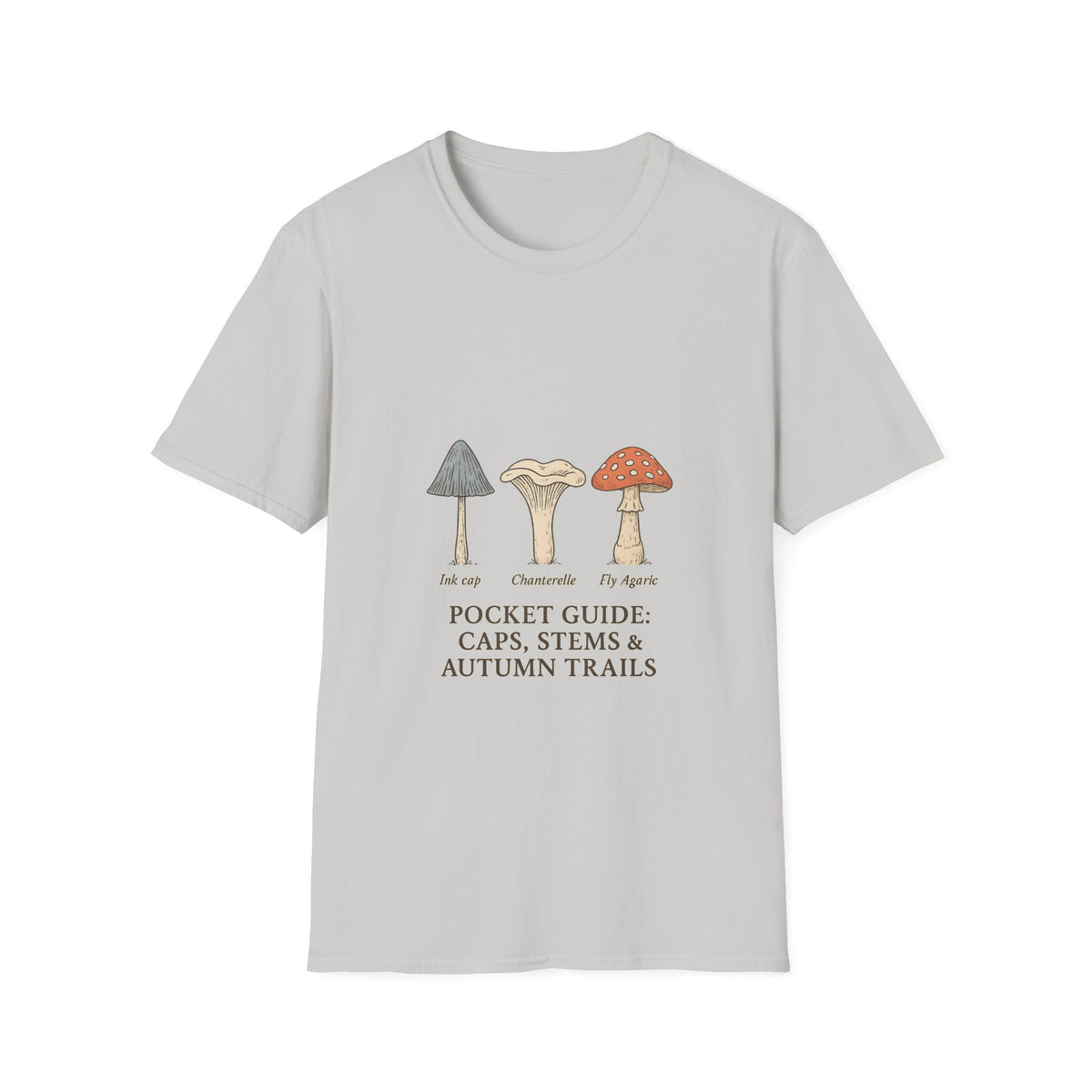 Mushroom Pocket Guide T‑Shirt — Cute Botanical Fungi Illustration - Trending Now - October 2026