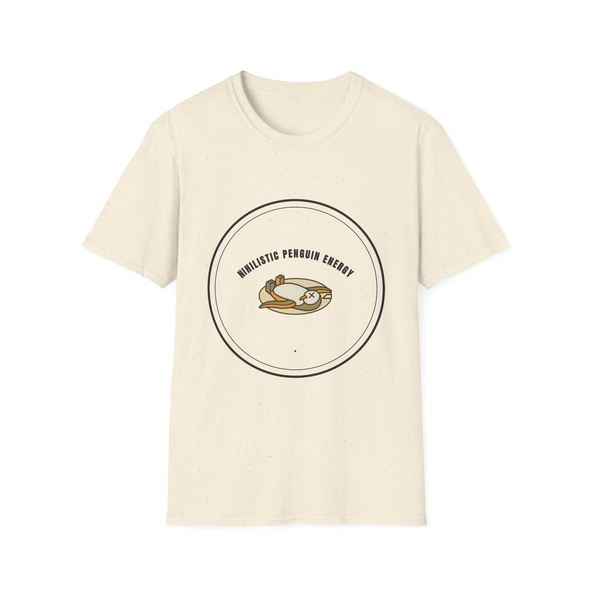 Nihilistic Penguin Energy T-Shirt — Cute Sloth-Like Penguin Graphic Tee - Trending Now - September 2026