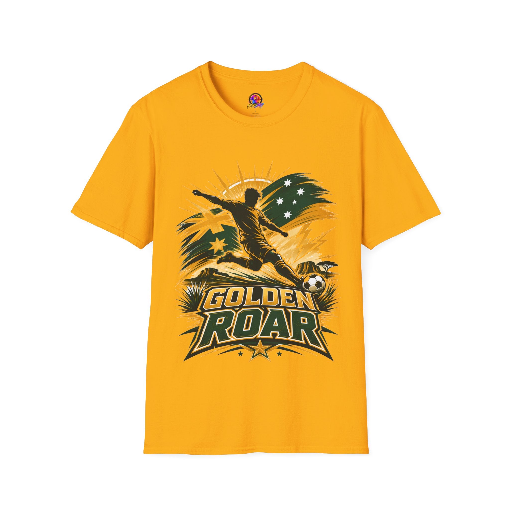 Australia Golden Roar Soccer T-Shirt — Australian Football Fan Tee