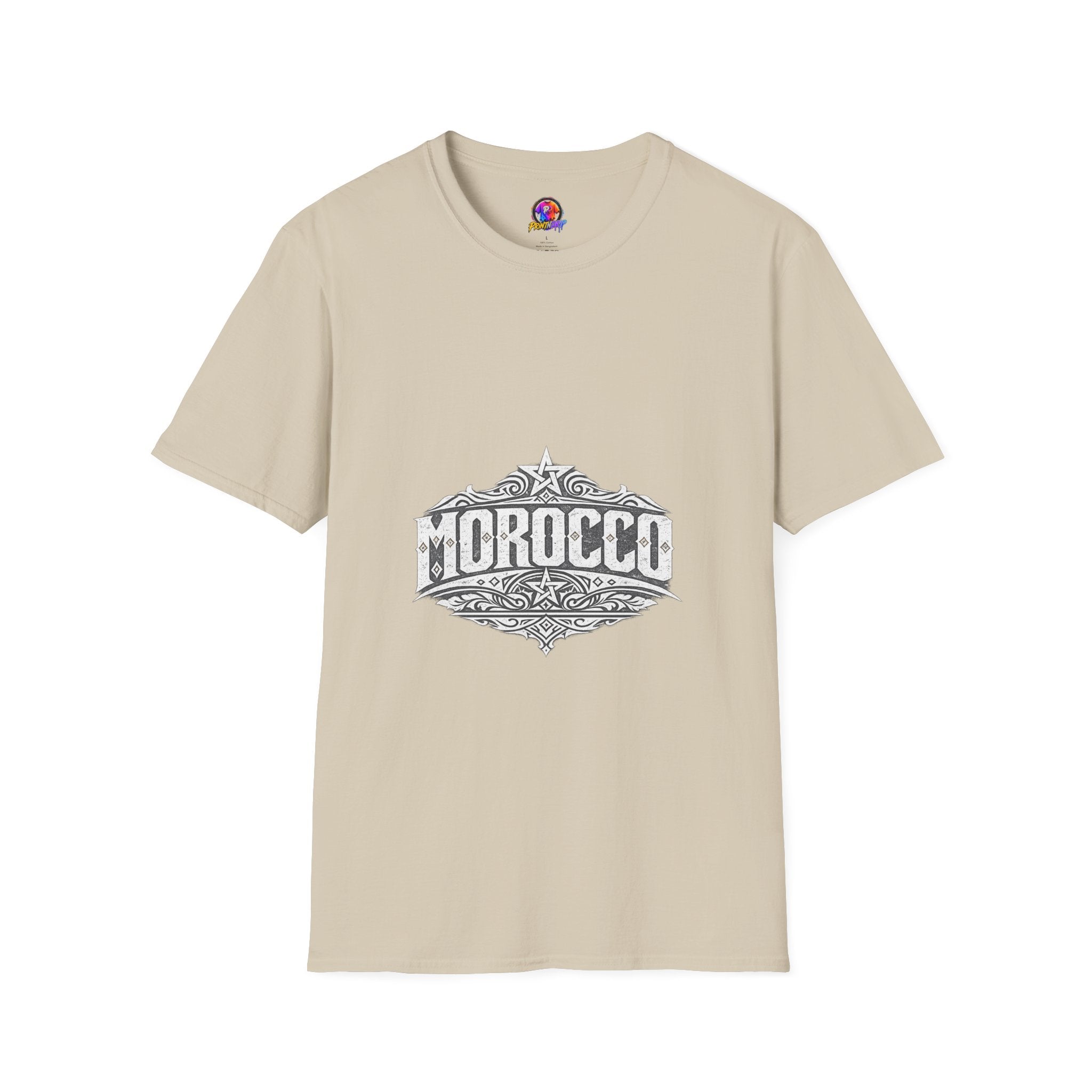 Morocco Vintage Graphic T-Shirt — Travel Tee with Ornamental Crest