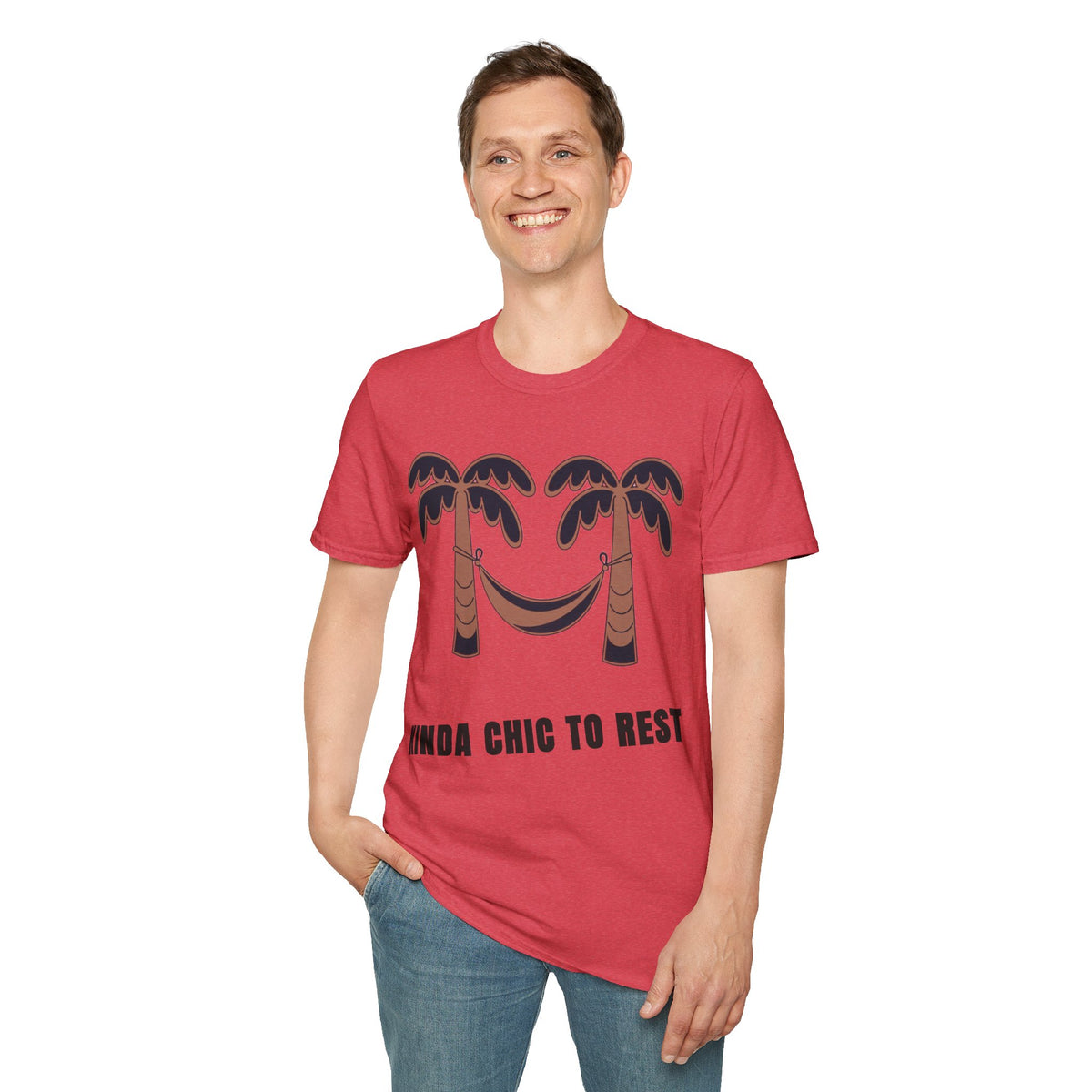 Palm Trees & Hammock T-Shirt — "Kinda Chic to Rest" Tropical Relaxed Tee - Trending Now - September 2026