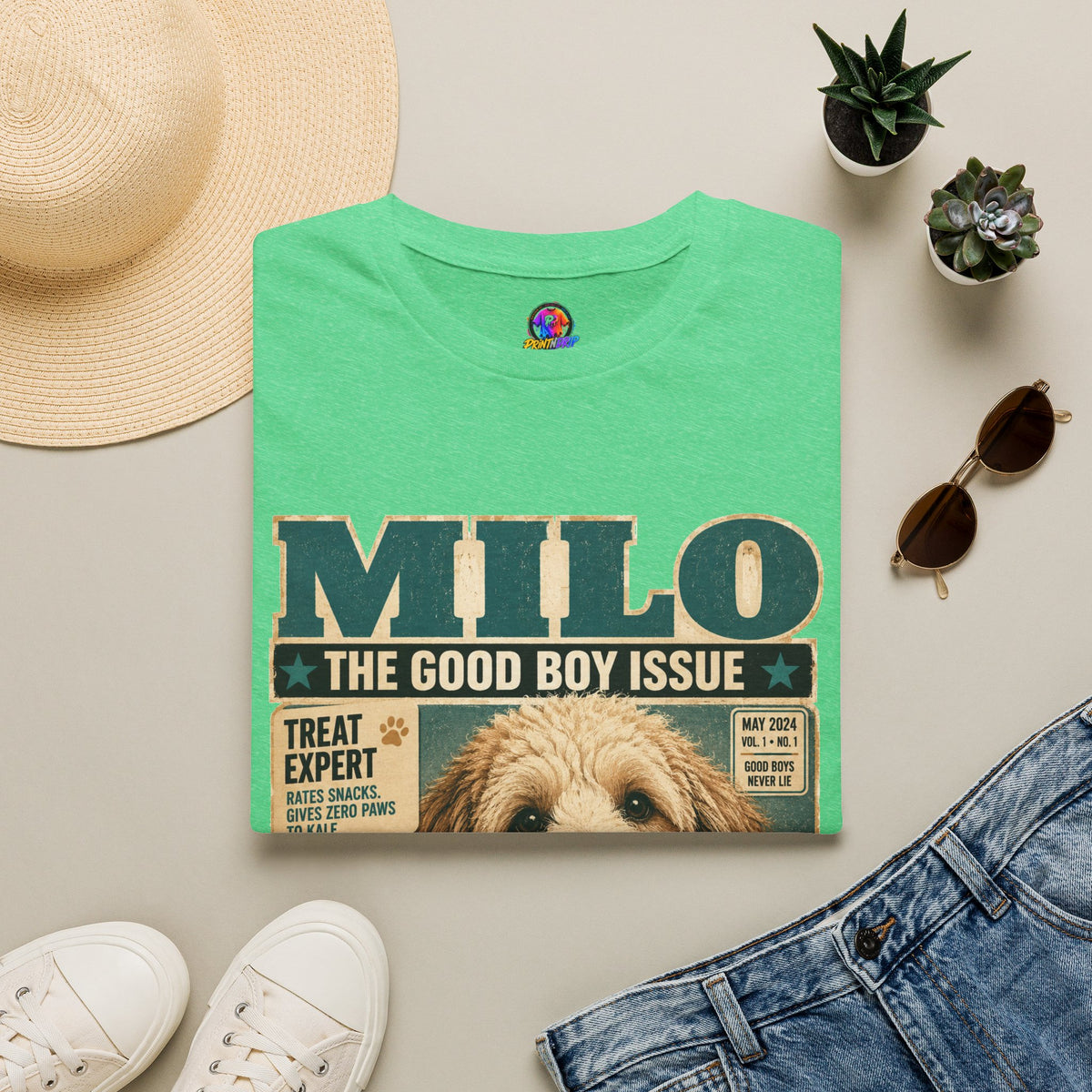 Milo 'The Good Boy Issue' Dog Magazine T-Shirt