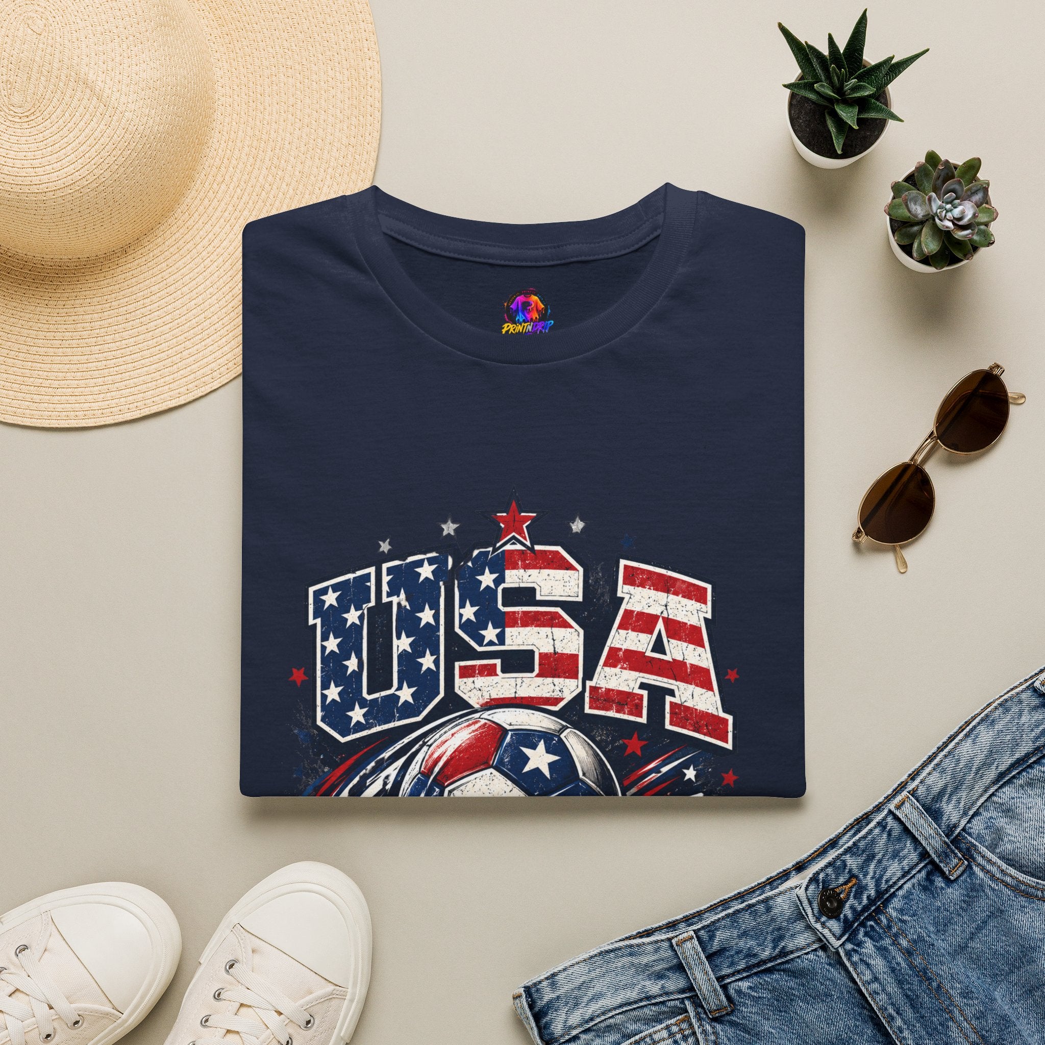 USA Stars & Goals Soccer T-Shirt