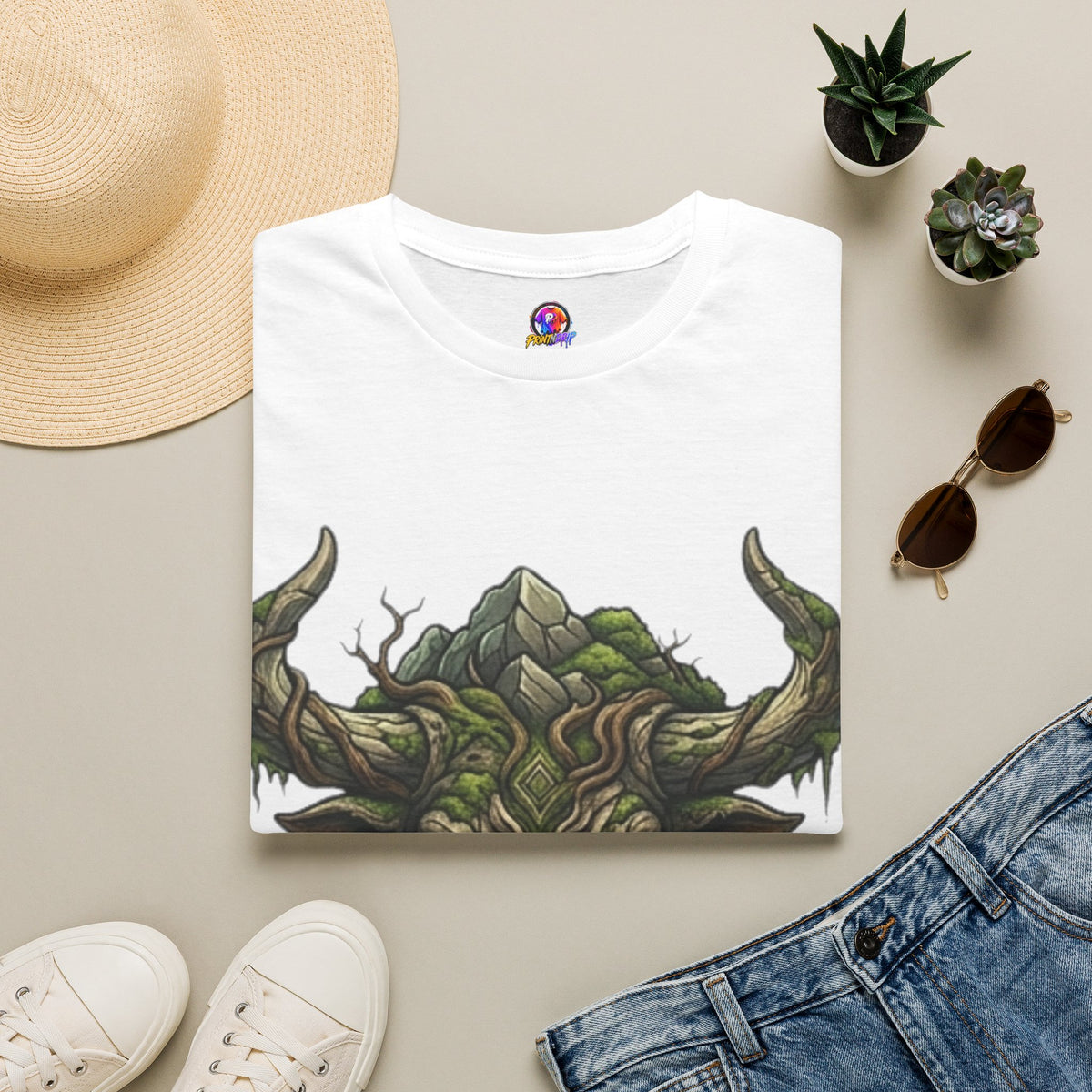 Taurus Greenman Bull T-Shirt — Nature Spirit Woodland Bull Graphic Tee