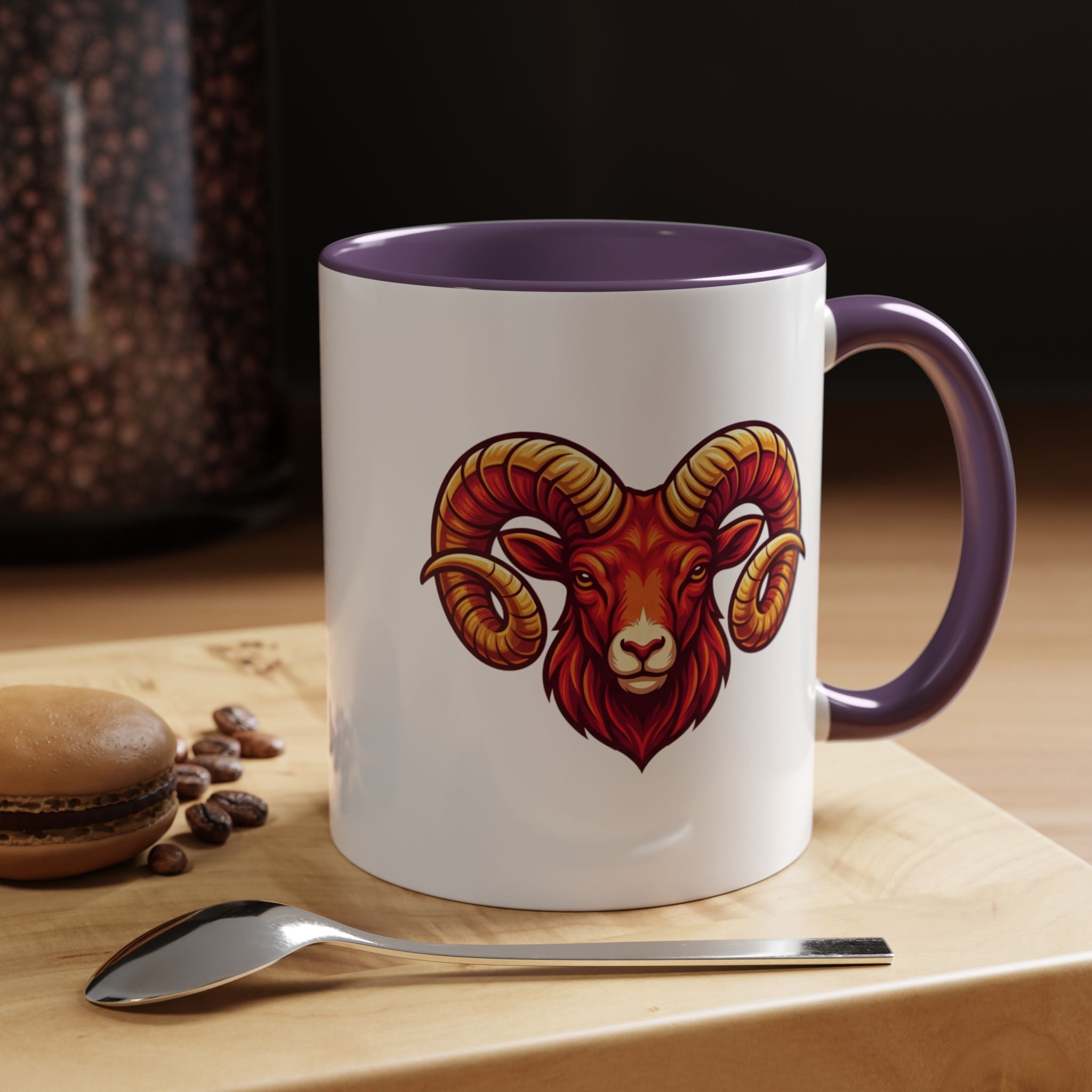 Aries Ram Accent Coffee Mug — Zodiac Goat Horoscope Gift