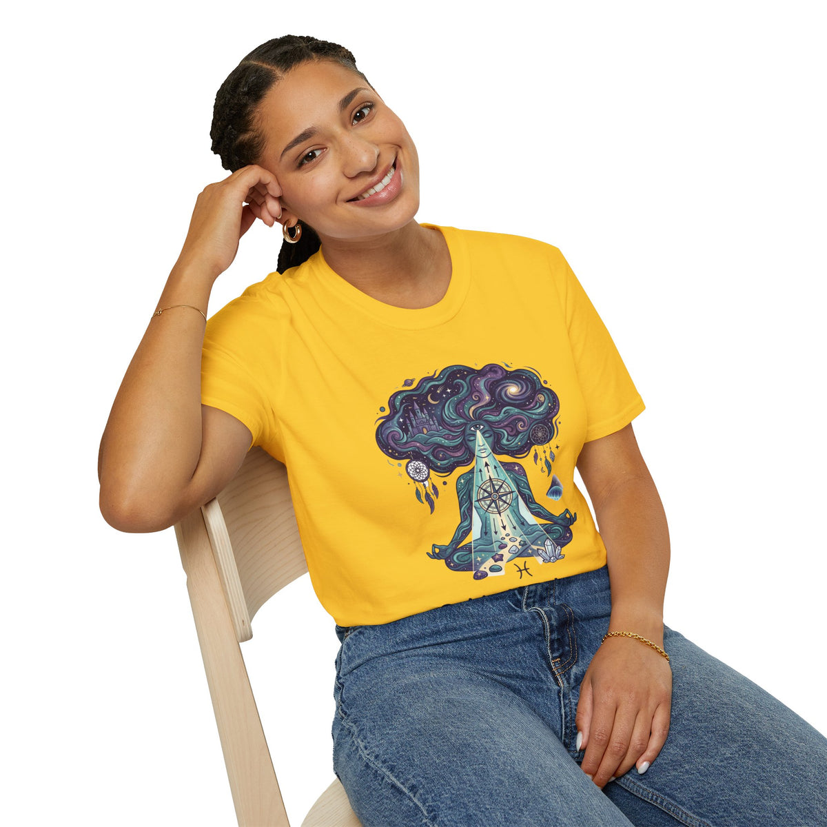 Pisces Zodiac Meditative Pisces T‑Shirt — 'Guided by dreams, ruled by intuition' Zodiac Tee