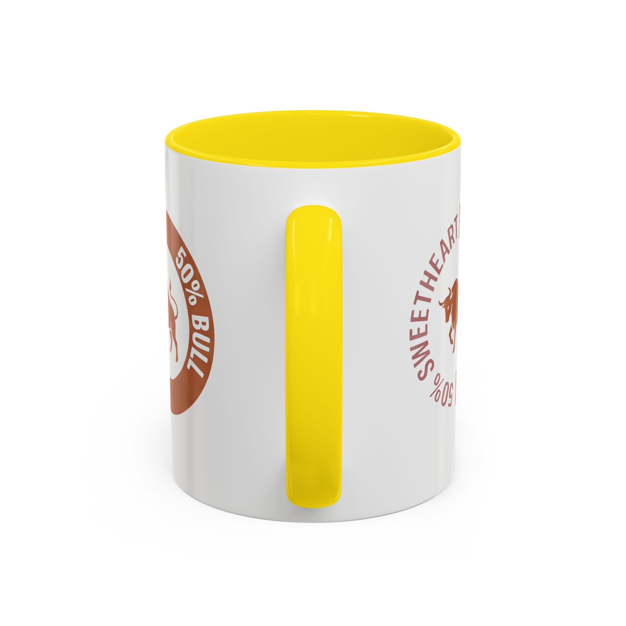 Coffee Mug – "50% Sweetheart 50% Bull" Accent Ceramic Mug