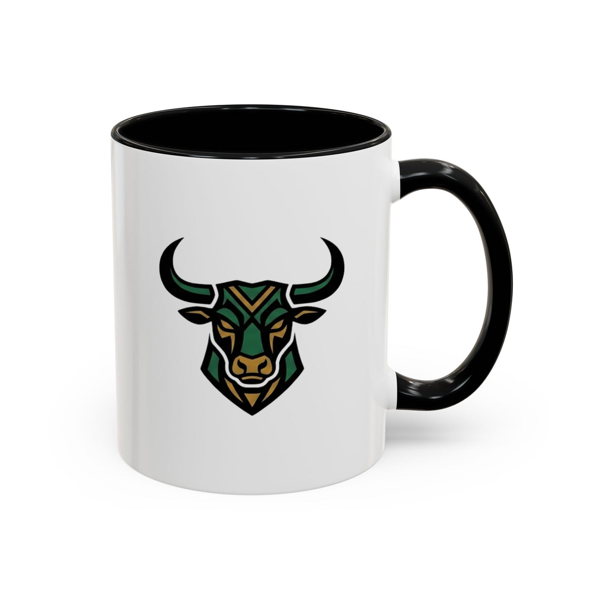 Taurus Geometric Bull Accent Coffee Mug –  Tribal Bull Head Ceramic Mug