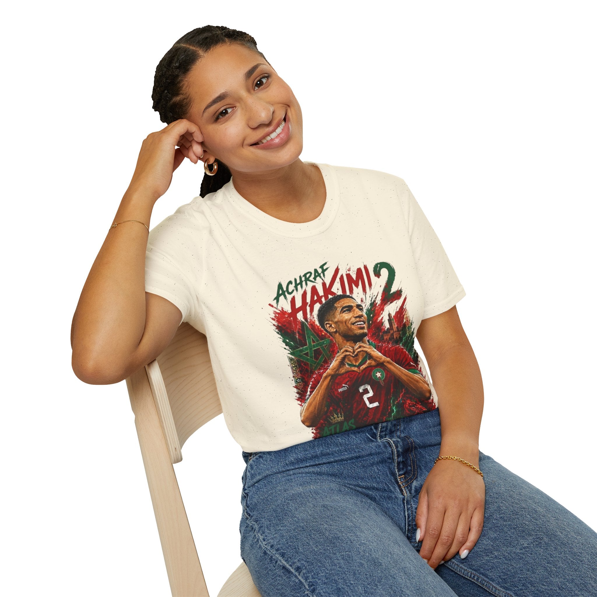 Achraf Hakimi #2 Soccer T-Shirt — Morocco Football Fan Tee