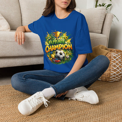 Kids Future Champion Soccer T-Shirt — Kids’ Sports Trophy Graphic Tee
