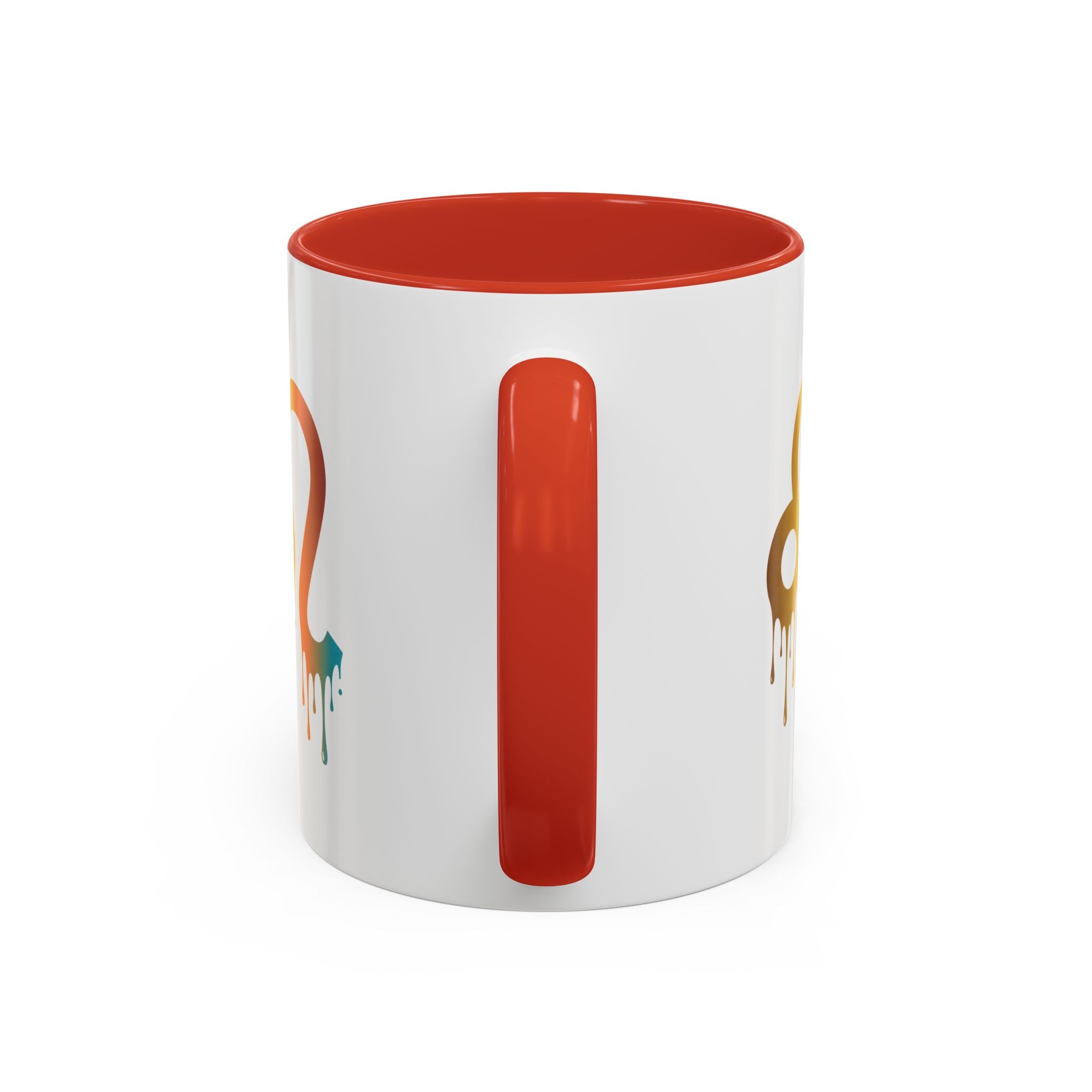 Leo Zodiac Coffee Mug — Dripping Rainbow Leo Symbol Accent Mug