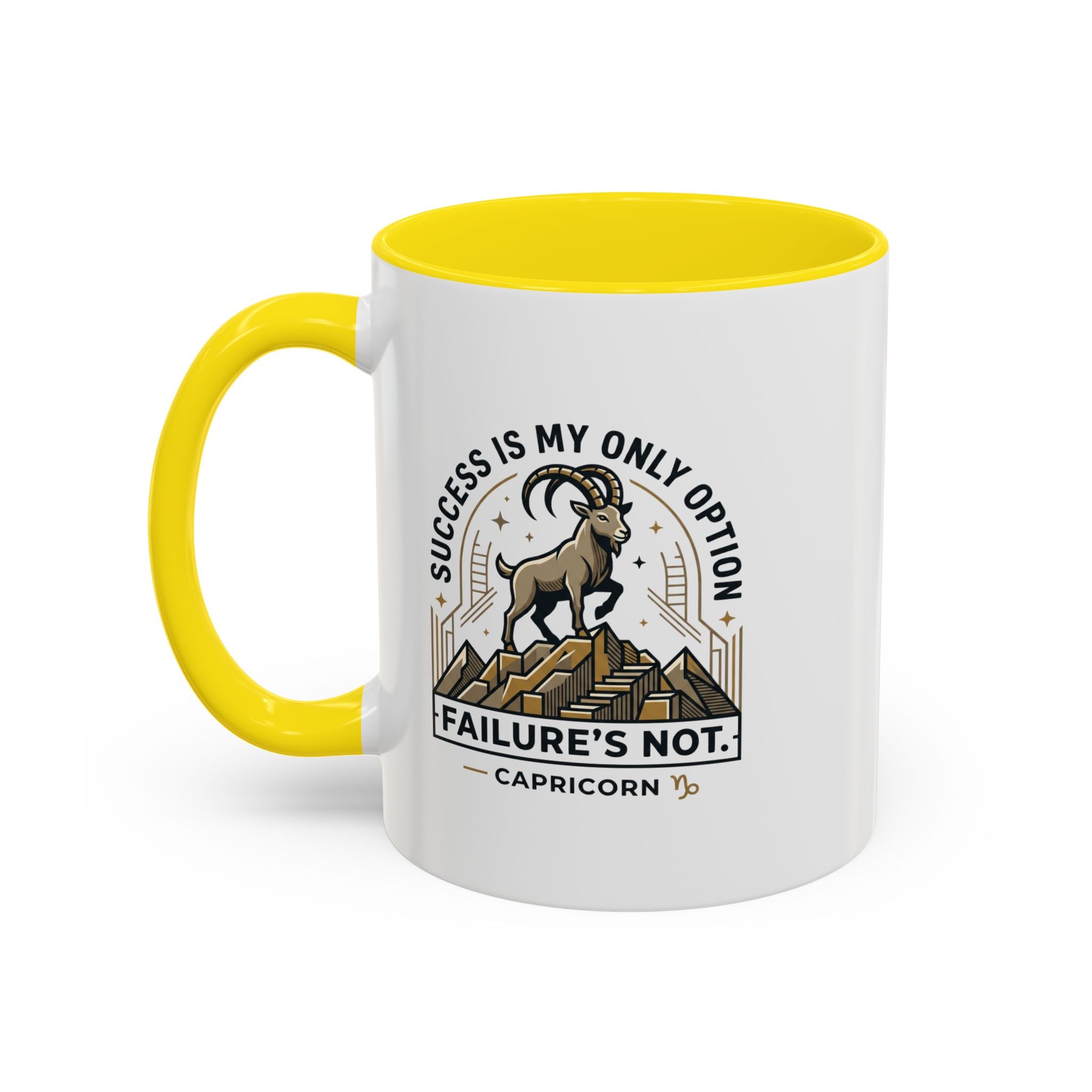 Capricorn Coffee Mug – "Success Is My Only Option, Failure's Not" Zodiac Gift