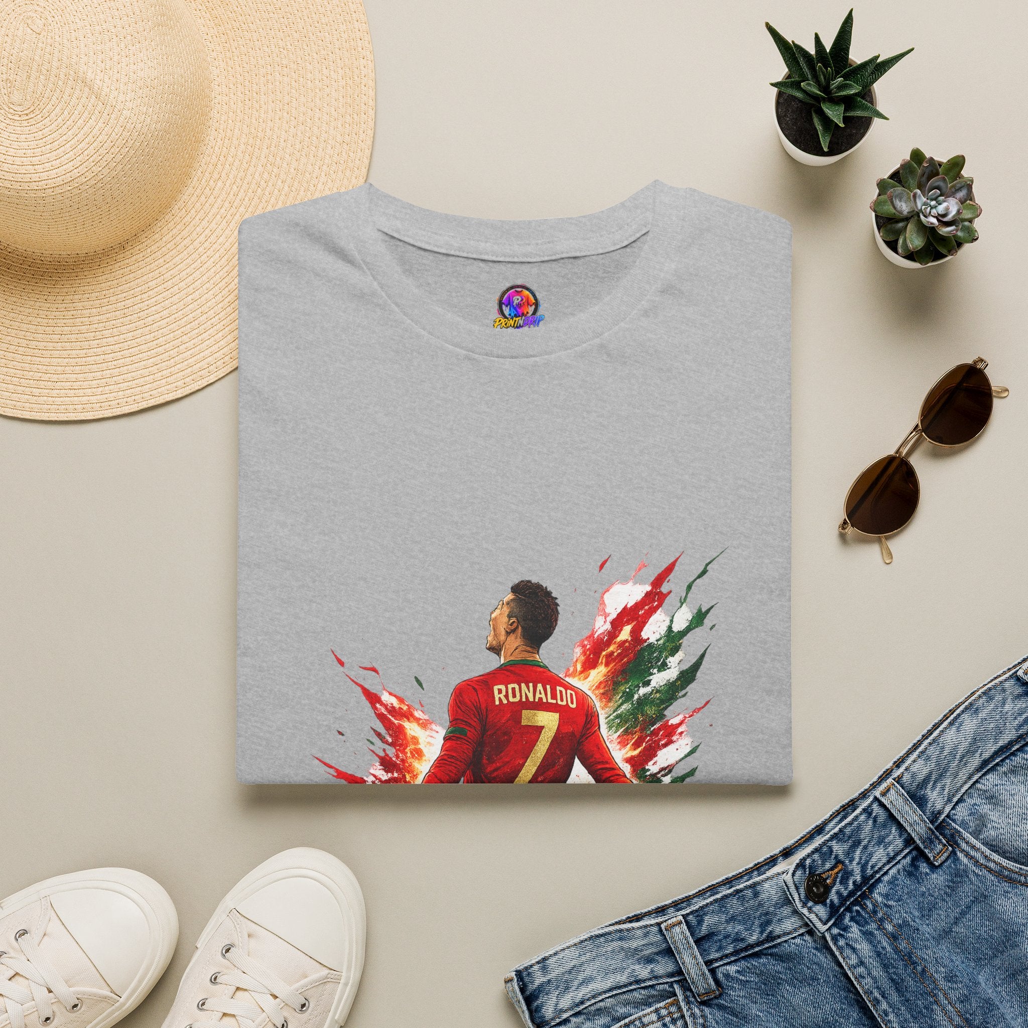 Portugal Soccer Player #7 Graphic T‑Shirt — Dynamic Portugal Fan Tee