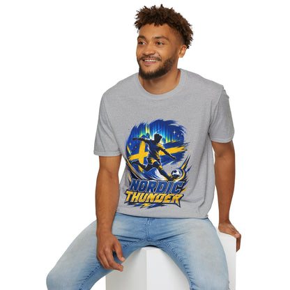 Sweden Nordic Thunder Soccer T-Shirt — Sweden Football Fan Tee