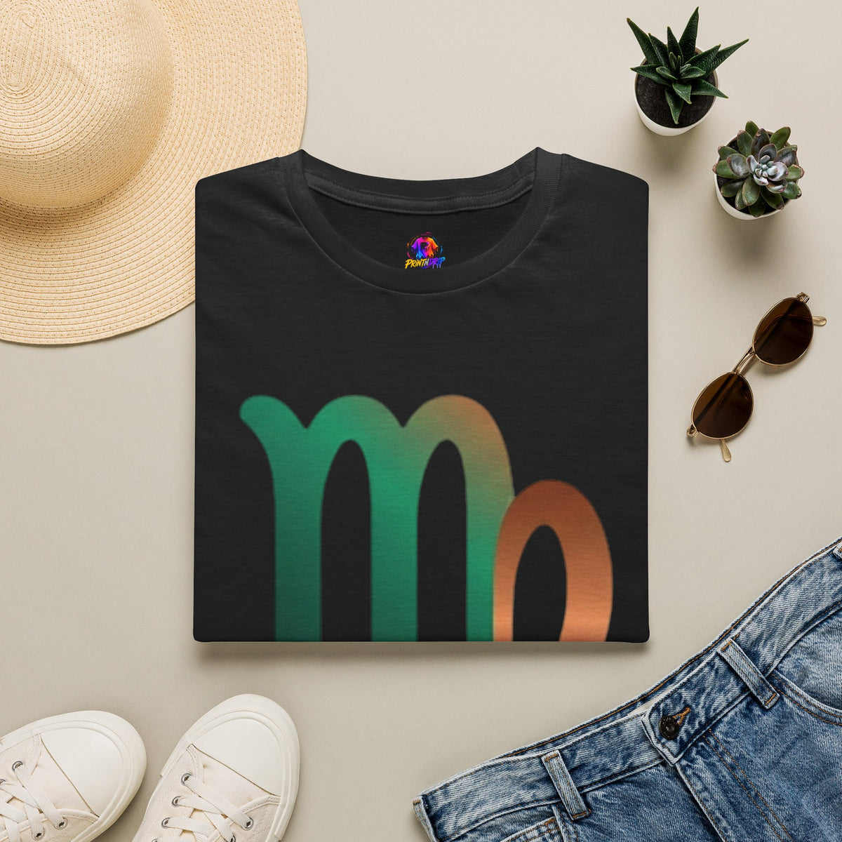 Virgo Zodiac Drip T-Shirt — Colorful Virgo Sign Astrology Tee