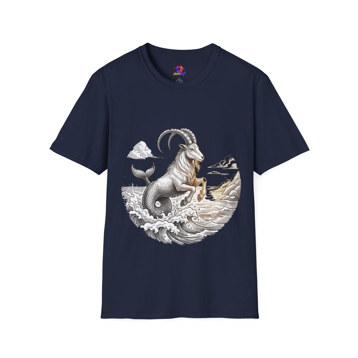 Capricorn Goat-Mermaid T-Shirt — Mythical Sea Goat Zodiac Tee