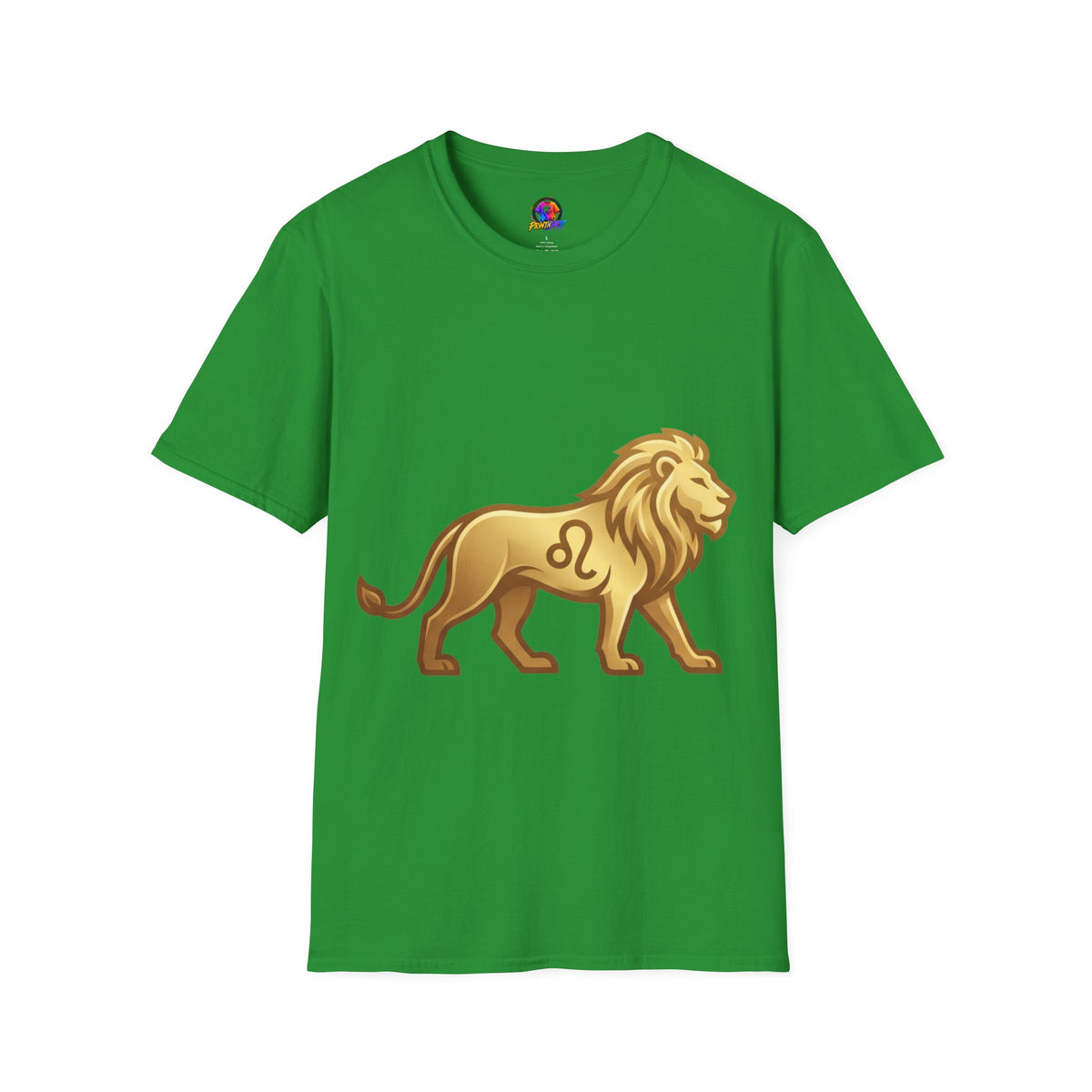 Leo Zodiac Lion T-Shirt — Gold Astrology Tee for Leo Birthdays & Zodiac Fans