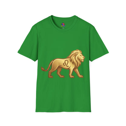 Leo Zodiac Lion T-Shirt — Gold Astrology Tee for Leo Birthdays & Zodiac Fans