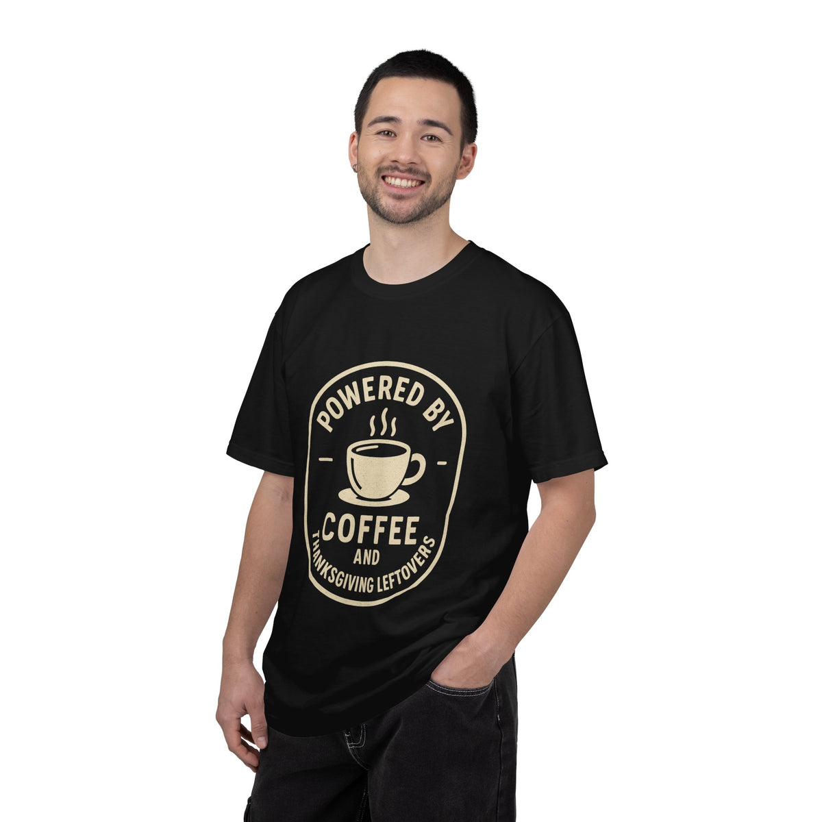 Powered by Coffee and Thanksgiving Leftovers T-Shirt - Trending Now - October 2026