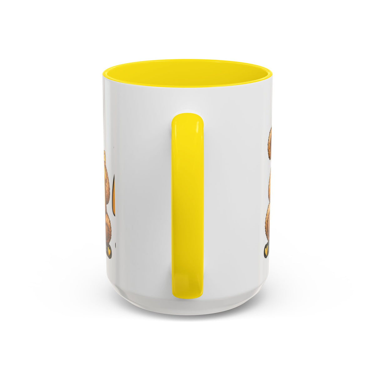Gold Ribbon Teddy Bear Childhood Cancer Awareness Accent Mug (11/15oz)