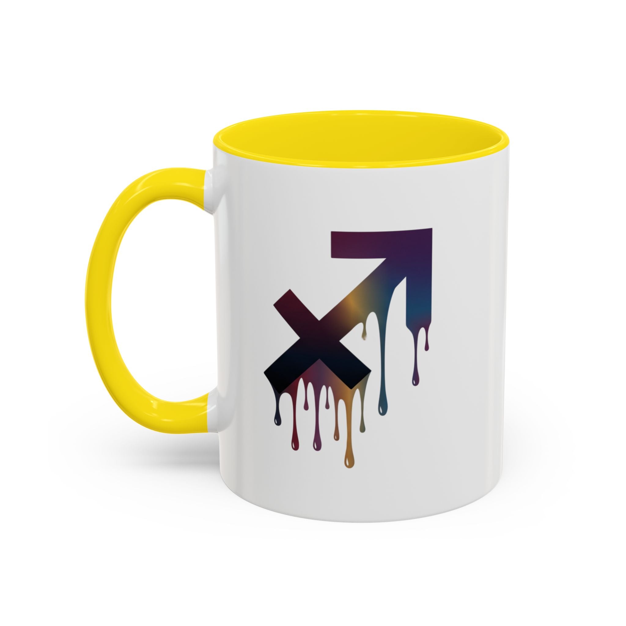 Sagittarius Drip Accent Coffee Mug — Zodiac Archer Horoscope Gift