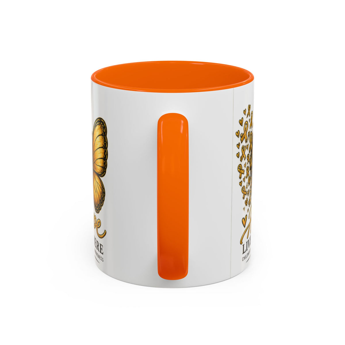 Hope Lives Here Childhood Cancer Awareness Accent Coffee Mug
