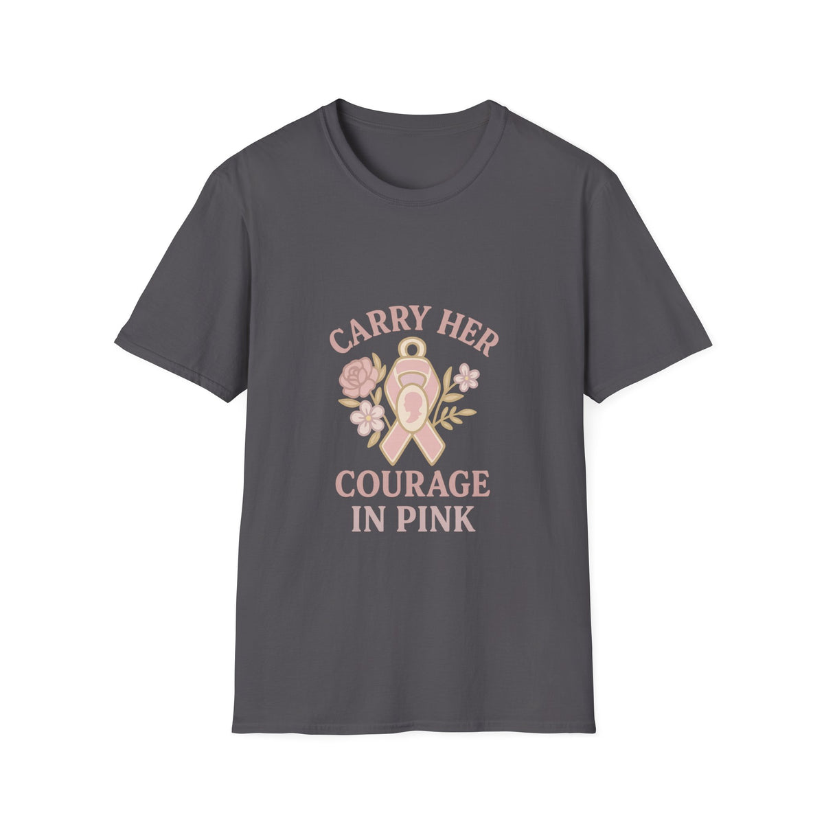 T-Shirt — "Carry Her Courage in Pink" Floral Breast Cancer Awareness Tee - Trending Now - October 2026