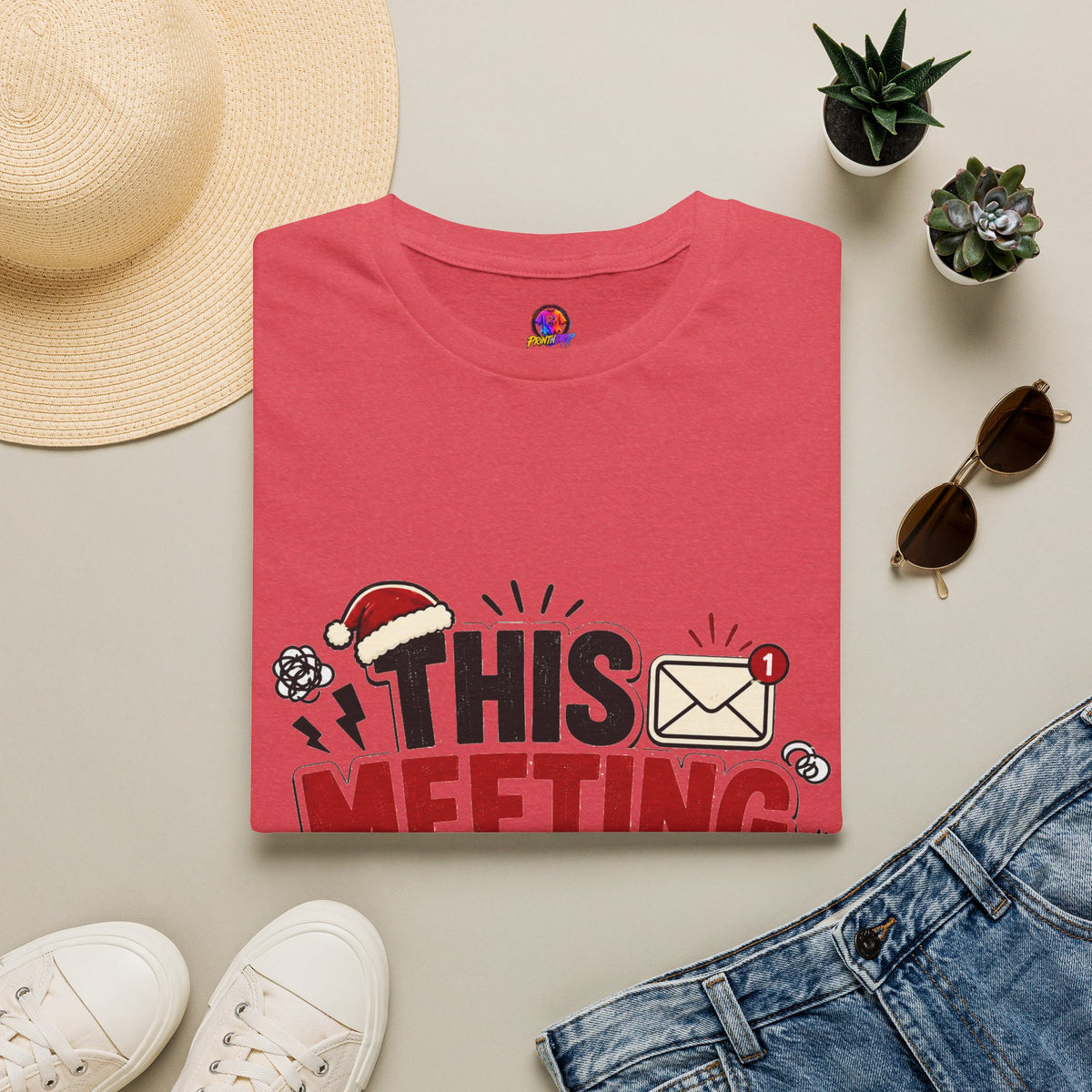 T-Shirt — "This Meeting Could Be Cocoa" Christmas Holiday Graphic Tee
