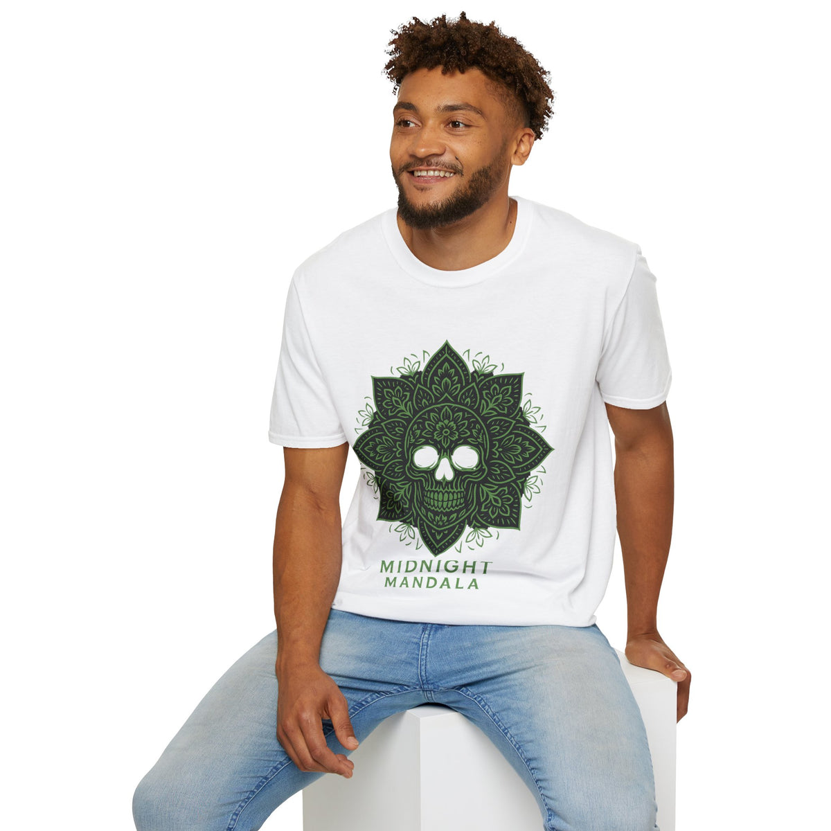 Mandala Skull T-Shirt — Midnight Mandala Floral Skull Tee - Trending Now - August 2026