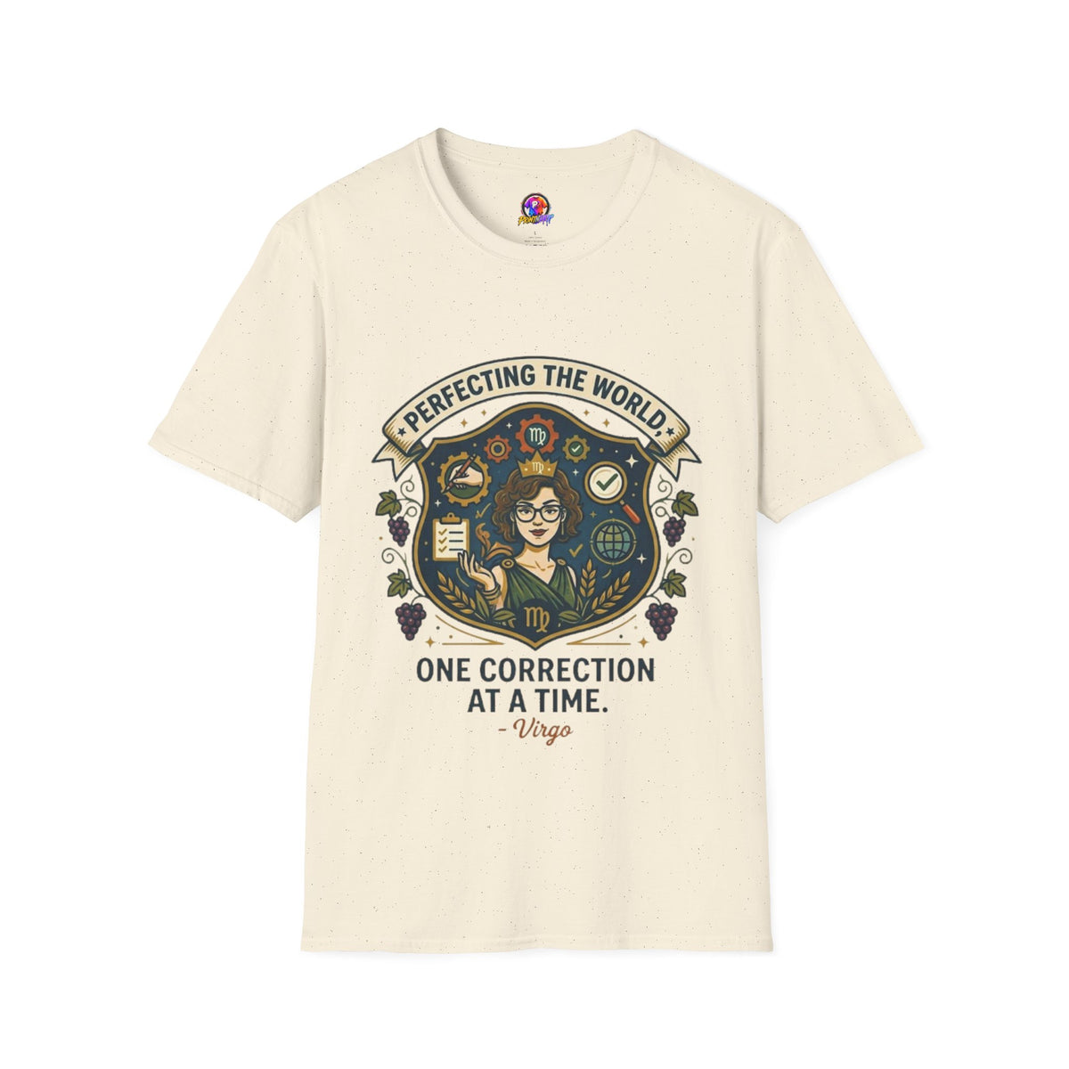 Virgo T‑Shirt — "Perfecting the World One Correction at a Time" Zodiac Tee