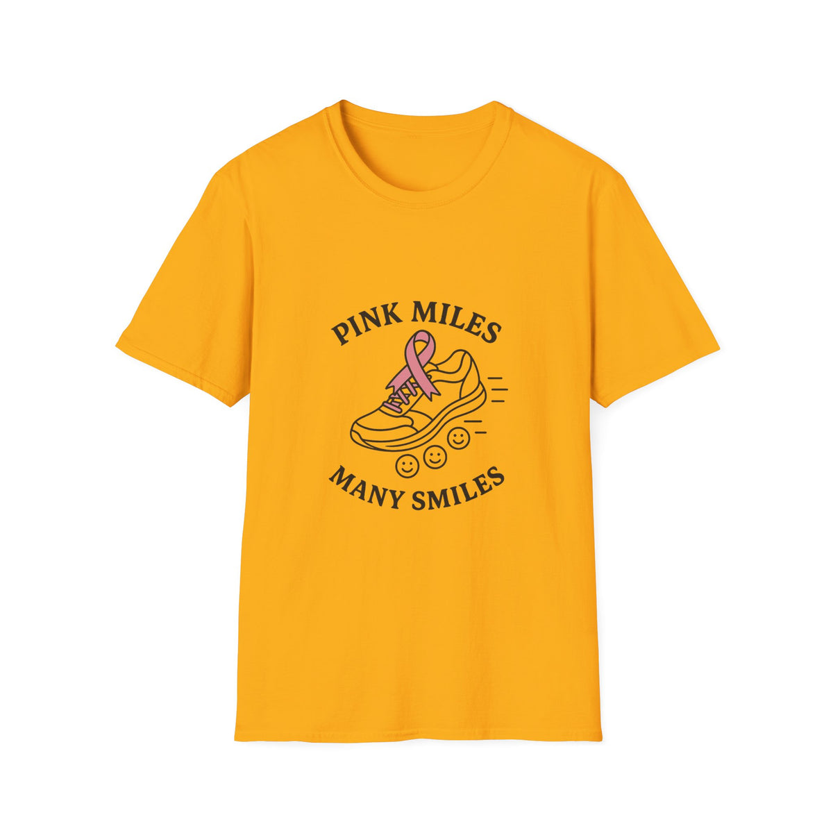 Breast Cancer Awareness T-Shirt — "Pink Miles Many Smiles" Ribbon Tee - Trending Now - October 2026