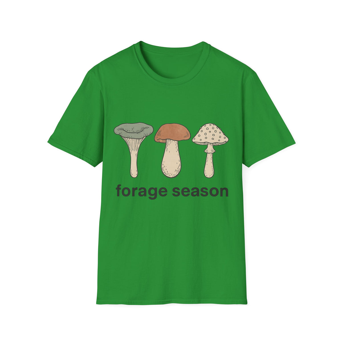 Mushroom Trio T-Shirt — Cute Minimal Fungi Graphic Tee - Trending Now - September 2026