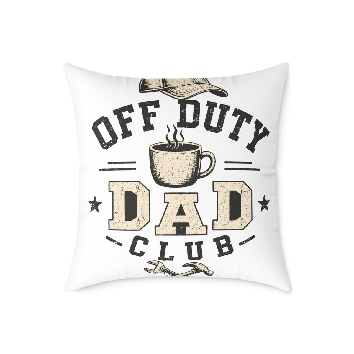 Off Duty Dad Club Throw Pillow  Milo Bailey Dog Dad Mom— Funny Father’s Day Decorative Cushion