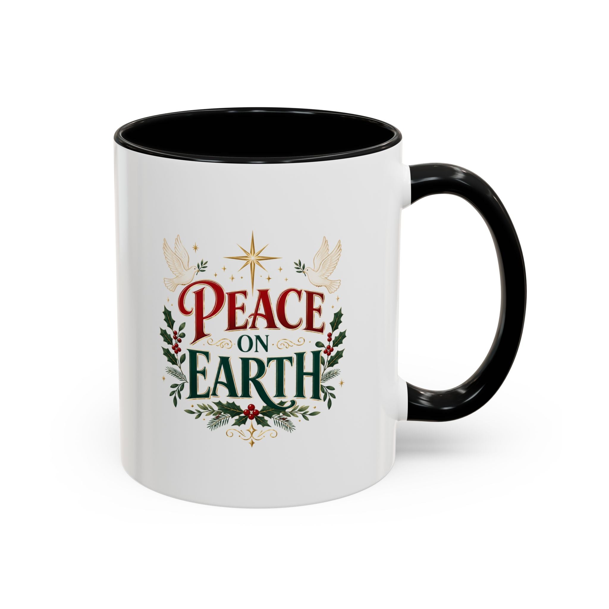 Peace on Earth Coffee Mug — Holiday Christmas Accent Mug
