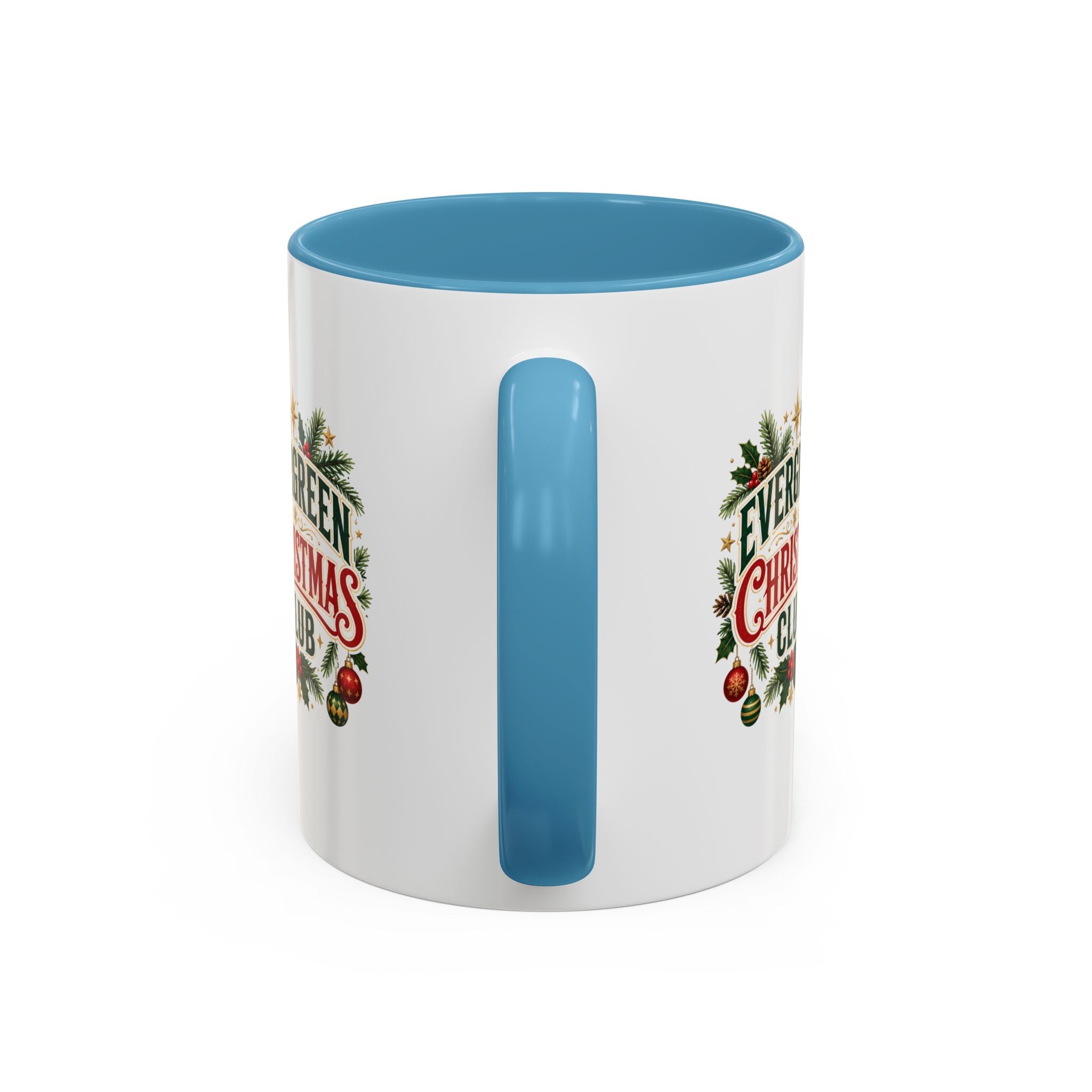 Evergreen Christmas Club Accent Coffee Mug – Festive Holiday Tea & Coffee Cup