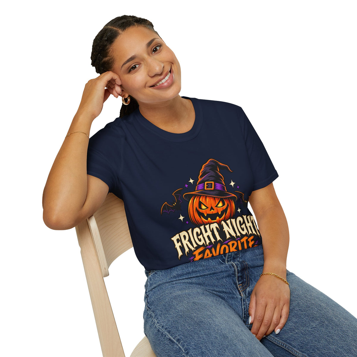 Halloween Pumpkin Tee — "Fright Night Favorite" Graphic T-Shirt