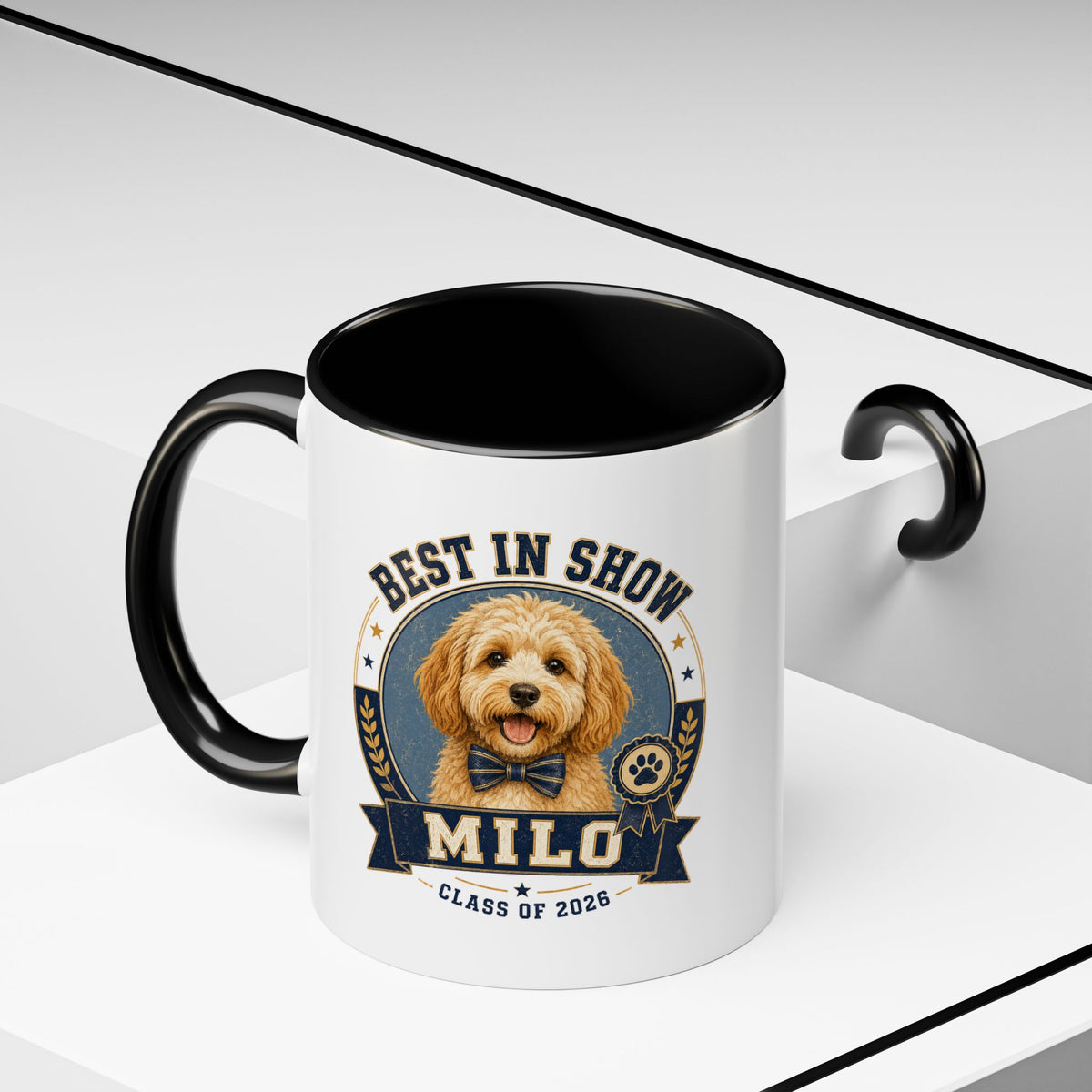 Milo Bailey Dog Dad Mom Best in Show Milo Coffee Mug — Personalized Dog Lover Gift (Class of 2026)