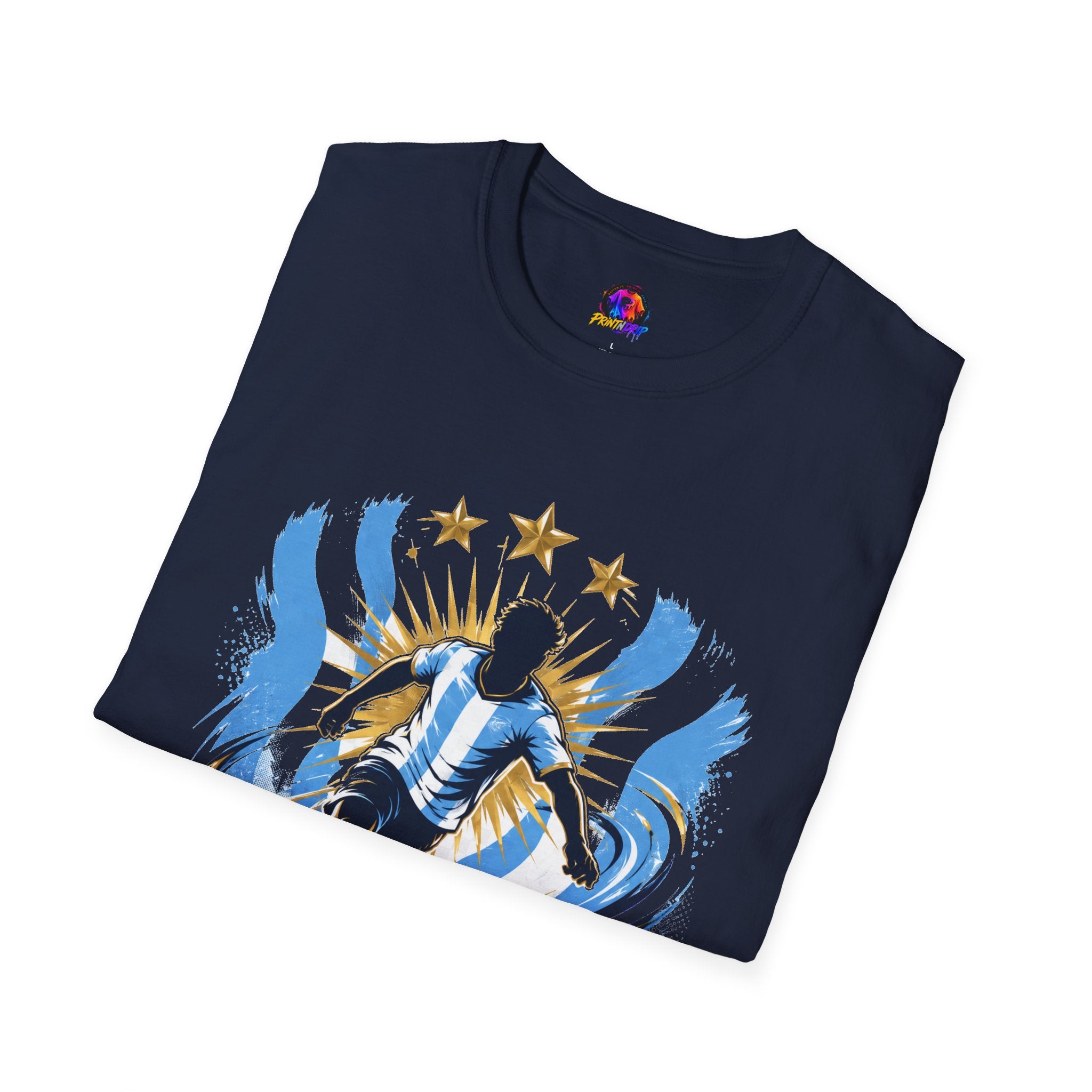 Argentina Sky Blue Magic Soccer T-Shirt — Argentinian Football Player Graphic Tee