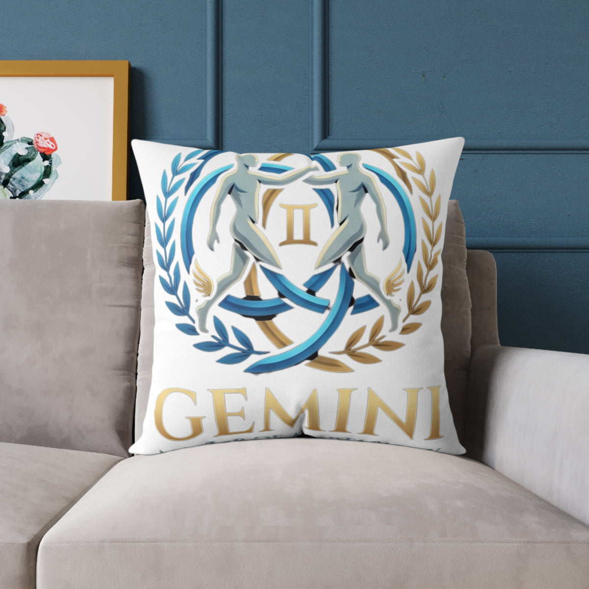 Gemini Zodiac Master Of Adaptability Square Poly Canvas Pillow