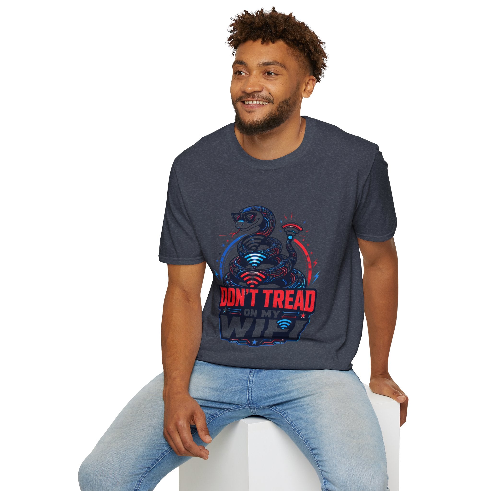 Don’t Tread on My WiFi T-Shirt — Patriotic Gadsden Snake WiFi Tee