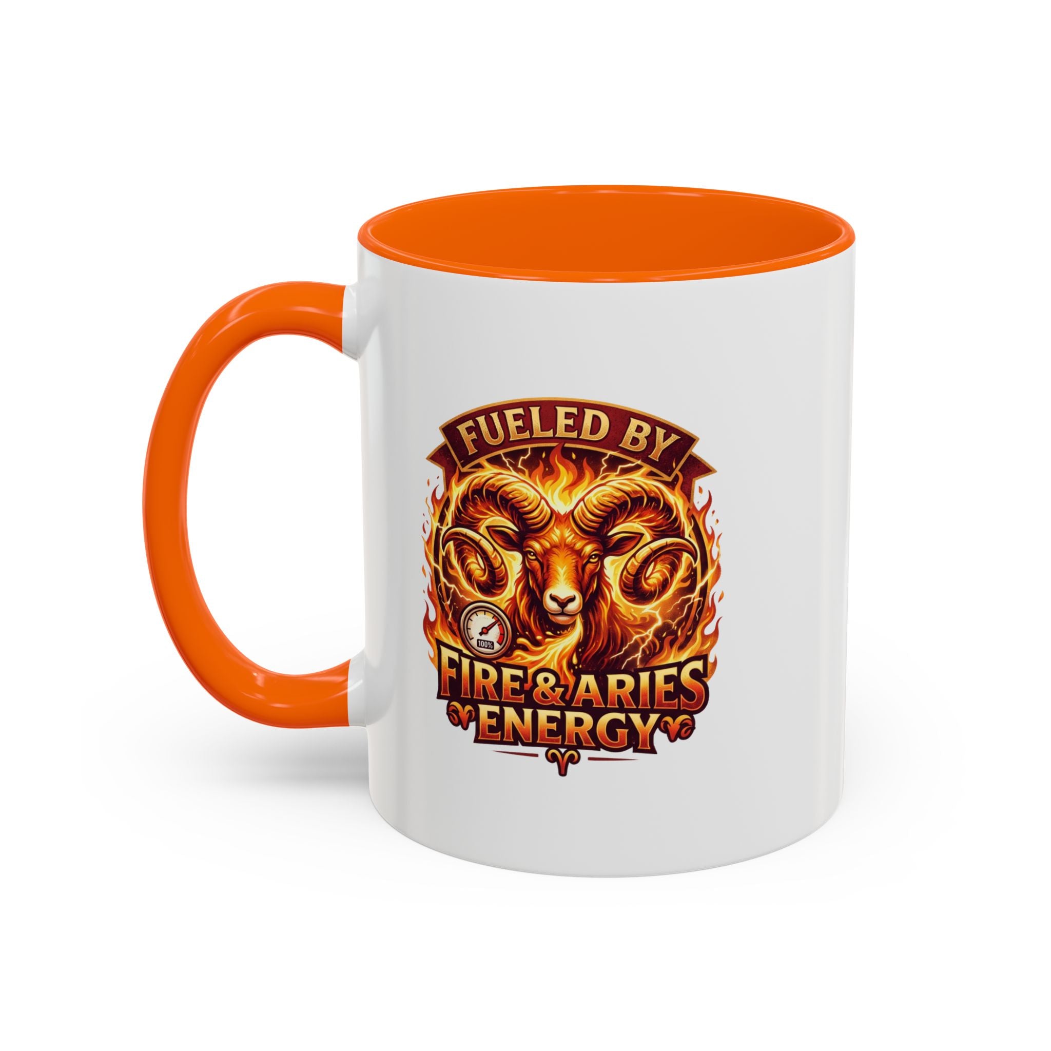 Fueled by Fire & Aries Energy Mug – Zodiac Ram Coffee Cup