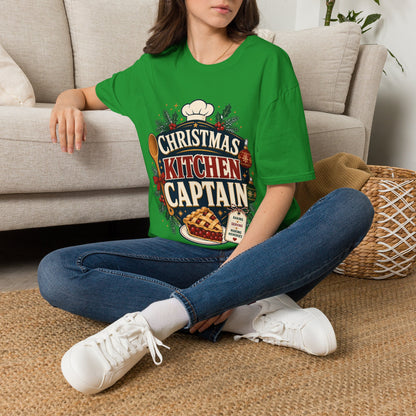 Christmas Kitchen Captain T-Shirt — Festive Holiday Cooking Tee