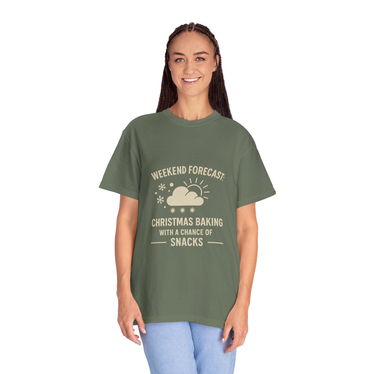 Christmas Baking T-Shirt — "Weekend Forecast: Christmas Baking with a Chance of Snacks"- Trending Now - October 2026