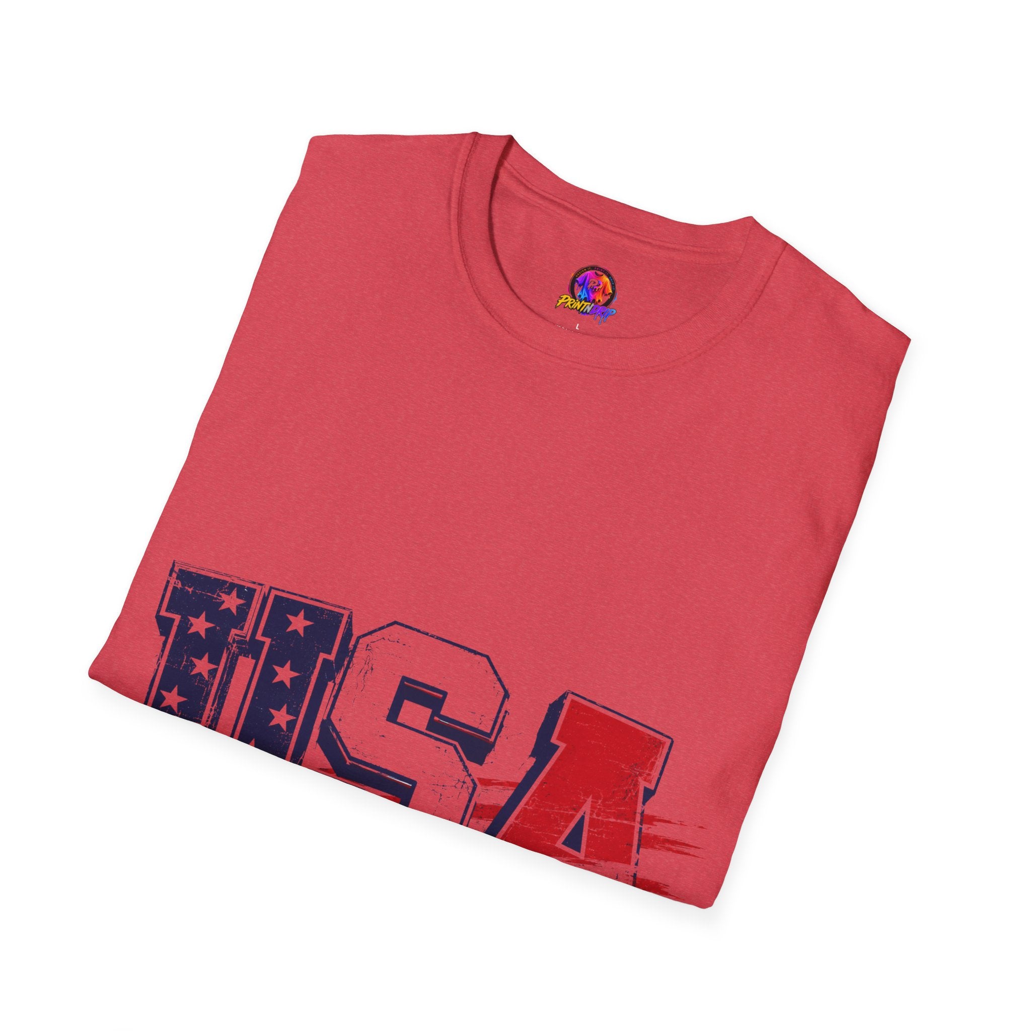 USA Flag Graphic T-Shirt — Patriotic Red White & Blue Tee