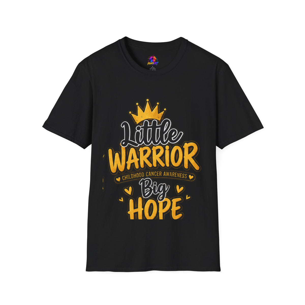 Little Warrior Big Hope Kids T-Shirt — Childhood Cancer Awareness Tee
