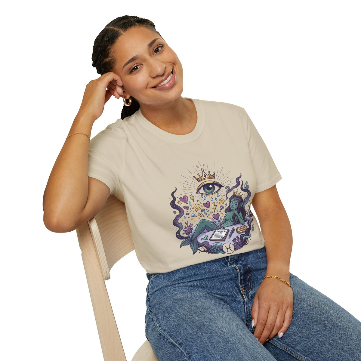 Mystic Eye Graphic T‑Shirt — 'Professional Over‑Feeler' Surreal Tee